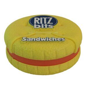 Ritz bits Sandwiches Snack Container Yellow Travel Size Lunch Box